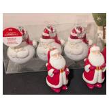 LL - Santa & Snowman Christmas Decor Set - 18-Inch Snowman Centerpiece & Salt & Pepper Shakers LL - Santa & Snowman Christmas Decor Set - 18-Inch Snowman Centerpiece & Salt & Pepper Shakers