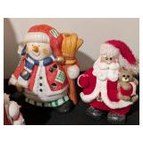 LL - Santa & Snowman Christmas Decor Set - 18-Inch Snowman Centerpiece & Salt & Pepper Shakers LL - Santa & Snowman Christmas Decor Set - 18-Inch Snowman Centerpiece & Salt & Pepper Shakers