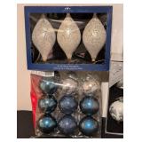 LL - Assorted Holiday Ornaments - Glass & Glitter Balls, Silver & Gold Sets, Pinecones LL - Assorted Holiday Ornaments - Glass & Glitter Balls, Silver & Gold Sets, Pinecones