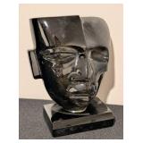 LL -Black Obsidian Stone Hand Carved Teotihuacan Mask LL -Black Obsidian Stone Hand Carved Teotihuacan Mask