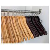 B1 - Wood Hangers - Assorted Natural & Dark Finishes B1 - Wood Hangers - Assorted Natural & Dark Finishes