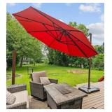 BY - 9' Red Patio Umbrella - Outdoor Deck/Patio Shade, Fading Fabric BY - 9' Red Patio Umbrella - Outdoor Deck/Patio Shade, Fading Fabric