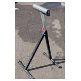 G - Folding Roller Stand - Steel Triangular Base with Red Locking Lever & Top Roller G - Folding Roller Stand - Steel Triangular Base with Red Locking Lever & Top Roller