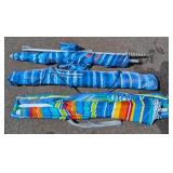 G - Tommy Bahama Beach Umbrella (2) & AmSun Beach Umbrella (1) - Blue Tropical Print G - Tommy Bahama Beach Umbrella (2) & AmSun Beach Umbrella (1) - Blue Tropical Print