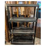 LL - Plastic Storage Shelf - 4-Tier, 36 x 16 x 56 in, Black LL - Plastic Storage Shelf - 4-Tier, 36 x 16 x 56 in, Black