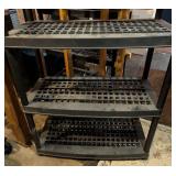 LL - Plastic Storage Shelf - 4-Tier, 36 x 16 x 56 in, Black LL - Plastic Storage Shelf - 4-Tier, 36 x 16 x 56 in, Black