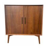 LR - West Elm Bar Cabinet - Mid-Century Modern Style Walnut LR - West Elm Bar Cabinet - Mid-Century Modern Style Walnut