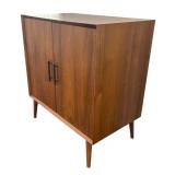 LR - West Elm Bar Cabinet - Mid-Century Modern Style Walnut LR - West Elm Bar Cabinet - Mid-Century Modern Style Walnut