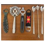 LR - Pottery Barn Windsor Lazy Susan with Assorted Barware LR - Pottery Barn Windsor Lazy Susan with Assorted Barware