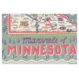 LR - Marvels of Minnesota Print - Framed Map Illustration LR - Marvels of Minnesota Print - Framed Map Illustration