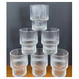 K - Ribbed Lowball Glasses - Set of 6 K - Ribbed Lowball Glasses - Set of 6