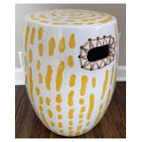 BR1 - Anthropologie White & Yellow Garden Stool BR1 - Anthropologie White & Yellow Garden Stool