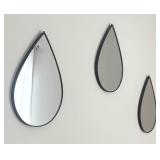 BR1 - Trio of Decorative Teardrop Mirrors BR1 - Trio of Decorative Teardrop Mirrors