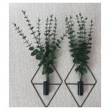BR1 - Trio of Wall Mount Faux Greenery BR1 - Trio of Wall Mount Faux Greenery