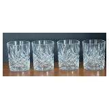 LR - Godinger Dublin Collection Crystal Decanter with 4 Lowball Glasses LR - Godinger Dublin Collection Crystal Decanter with 4 Lowball Glasses