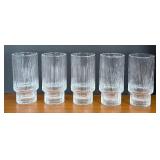 K - Ribbed Glass Tumblers - Set of 5 K - Ribbed Glass Tumblers - Set of 5
