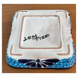 BR1 - Pottery Dish - Hand-Painted Floral Ceramic Tray BR1 - Pottery Dish - Hand-Painted Floral Ceramic Tray