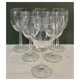LR - Six Wine Glasses - Clear Stemware LR - Six Wine Glasses - Clear Stemware