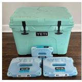 BR1 - Seafoam Green YETI Cooler with 3 YETI ICE Packs BR1 - Seafoam Green YETI Cooler with 3 YETI ICE Packs
