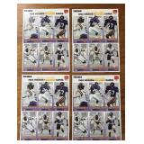 K - Four Sheets of McDonald's 1993 Vikings GameDay Cards K - Four Sheets of McDonald's 1993 Vikings GameDay Cards
