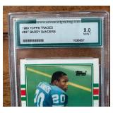 K - Barry Sanders 1989 Topps Traded #83T Mint 9.0 Graded by Advanced Grading Specialists K - Barry Sanders 1989 Topps Traded #83T Mint 9.0 Graded by Advanced Grading Specialists
