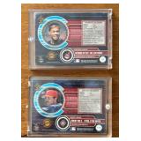 K - Two Baseball Cards with Swatches K - Two Baseball Cards with Swatches