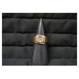 Mans ring 14karat with diamond... Mans ring 14karat with diamond...