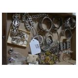 Box with jewelry, some sterling... Box with jewelry, some sterling...