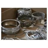 Box with jewelry, some sterling... Box with jewelry, some sterling...