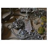 Box with jewelry, some sterling... Box with jewelry, some sterling...