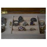 Jewelry box with rings and earrings... Jewelry box with rings and earrings...
