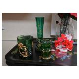 Metal painted trays with emerald gr... Metal painted trays with emerald gr...