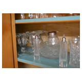 Clear glass bowls, glasses, salt an... Clear glass bowls, glasses, salt an...