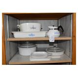 Corning ware and other dishes, top ... Corning ware and other dishes, top ...