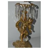 Brass electric lamp with cherub fig... Brass electric lamp with cherub fig...