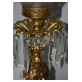 Brass electric lamp with cherub fig... Brass electric lamp with cherub fig...