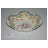 German porcelain bowl with pink flo... German porcelain bowl with pink flo...