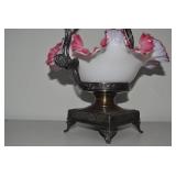 Cranberry glass brides basket... Cranberry glass brides basket...