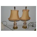 Cordey porcelain electric lamps, pa... Cordey porcelain electric lamps, pa...