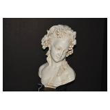 Bust of young maiden with leaves an... Bust of young maiden with leaves an...