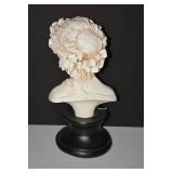 Bust of young maiden with leaves an... Bust of young maiden with leaves an...