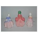 (3) Royal Doulton porcelain young l... (3) Royal Doulton porcelain young l...