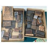 2 boxes - printing/printing blocks,... 2 boxes - printing/printing blocks,...