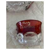 1906 red glass cup, other stemware,... 1906 red glass cup, other stemware,...