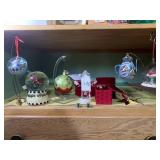 Christmas ornaments on hanging stan... Christmas ornaments on hanging stan...