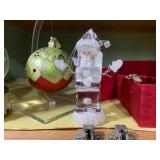 Christmas ornaments on hanging stan... Christmas ornaments on hanging stan...