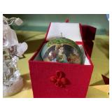 Christmas ornaments on hanging stan... Christmas ornaments on hanging stan...