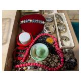 Glass beads, watches, trinket boxes... Glass beads, watches, trinket boxes...