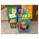 Children's blocks, puzzles and pout... Children's blocks, puzzles and pout...