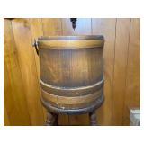 Wood stool and wood pail... Wood stool and wood pail...